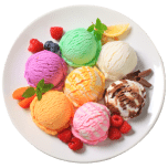 plate with icecream